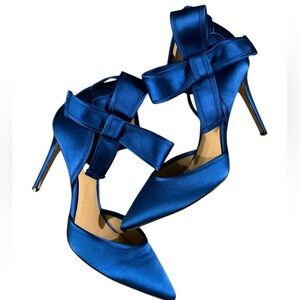INC International Concepts Royal Blue Satin Heels